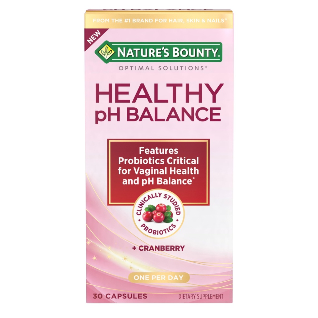 Probióticos de recompensa de la naturaleza para las mujeres, Probióticos vaginales para el equilibrio de pH saludable, 2 millones de CFU, Strains clínicamente estudiados, Soluciones óptimas PH Balance, 30 cápsulas vegetarianas