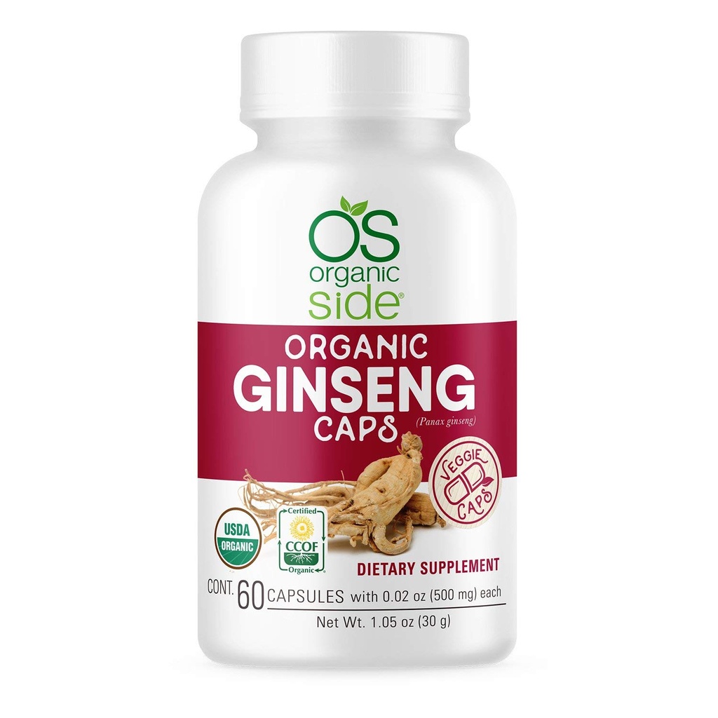 TEN Ginseng 60 Capsules ANTE Adaptogen for Stress Relief, Energy Boost, Immune Support TEN Certified USDA Organic, Non-GMO, Vegan Supplement for Natural Wellness