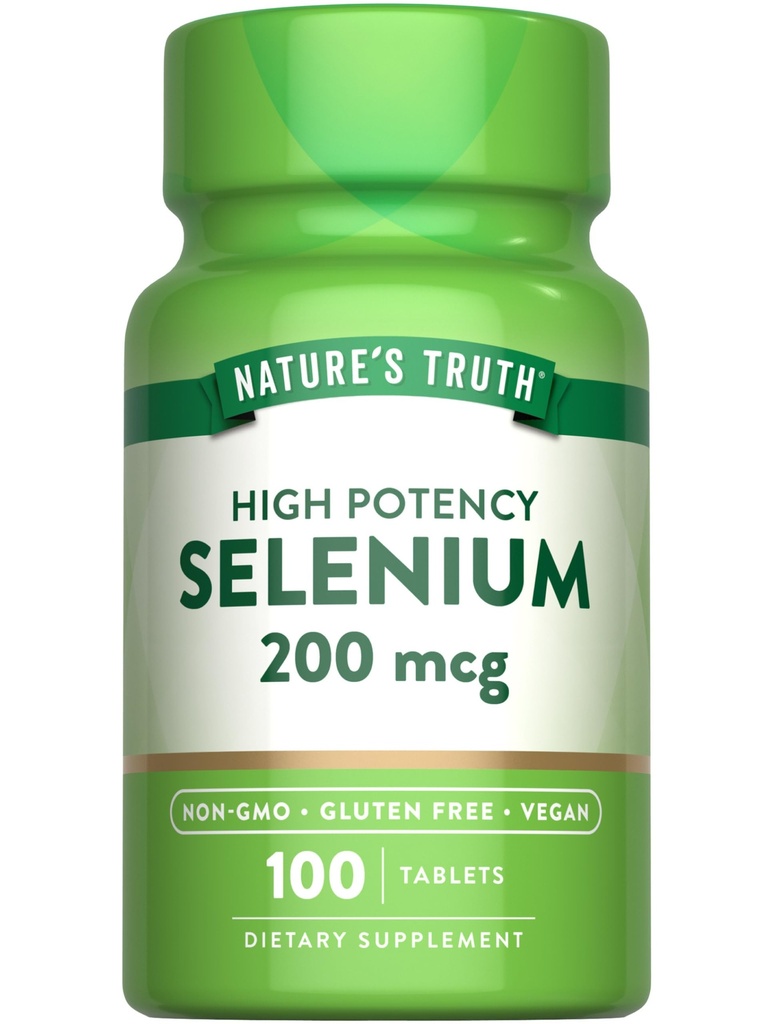 La verdad de la naturaleza Selenium 200 mcg Suplemento Silenciosos Minerales Esenciales High Potency Tablets