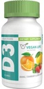 Vegan Life Nutrition - Vitamina D3 Gummies for Kids and Adults (1000 IU) - Gluten-Free, Non-GMO, Supports Bone Health and Immune System - 60 Gummies