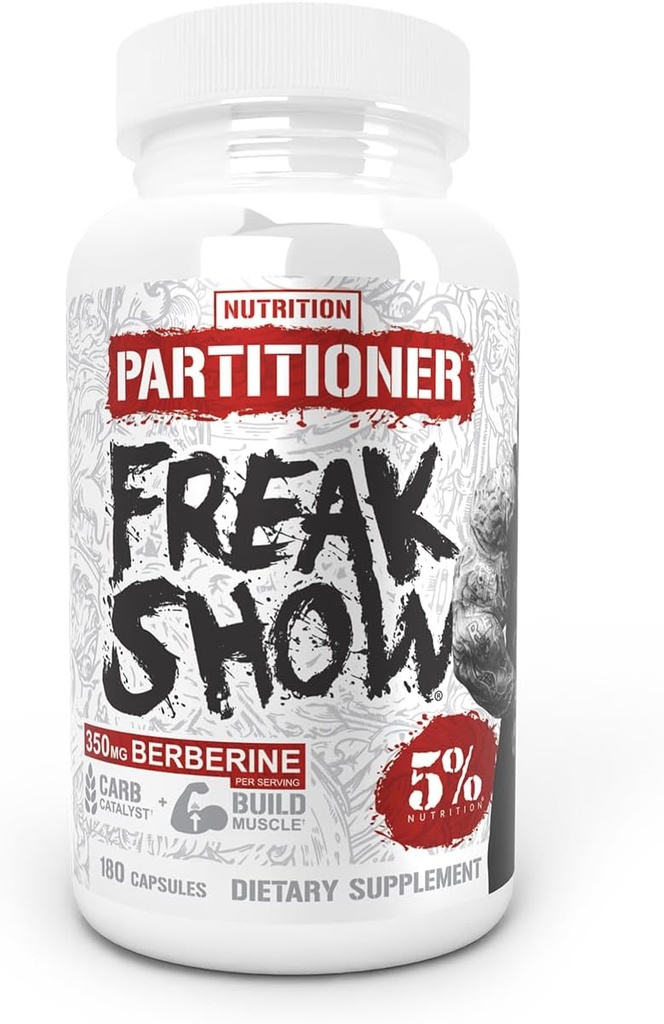 5% Nutrición Rich Piana Freak Show ← Muscle Builder ← Berberine, Gymnema Sylvestre, Banaba Powder tención 180 Capsules (30 días)