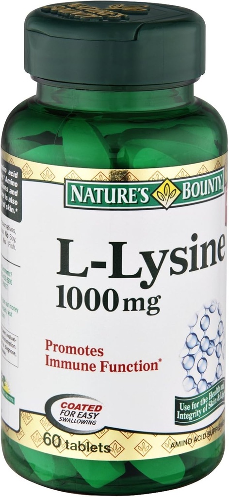 Bounty L-Lysine 1000 mg, 60 Tablets (Pack of 3)