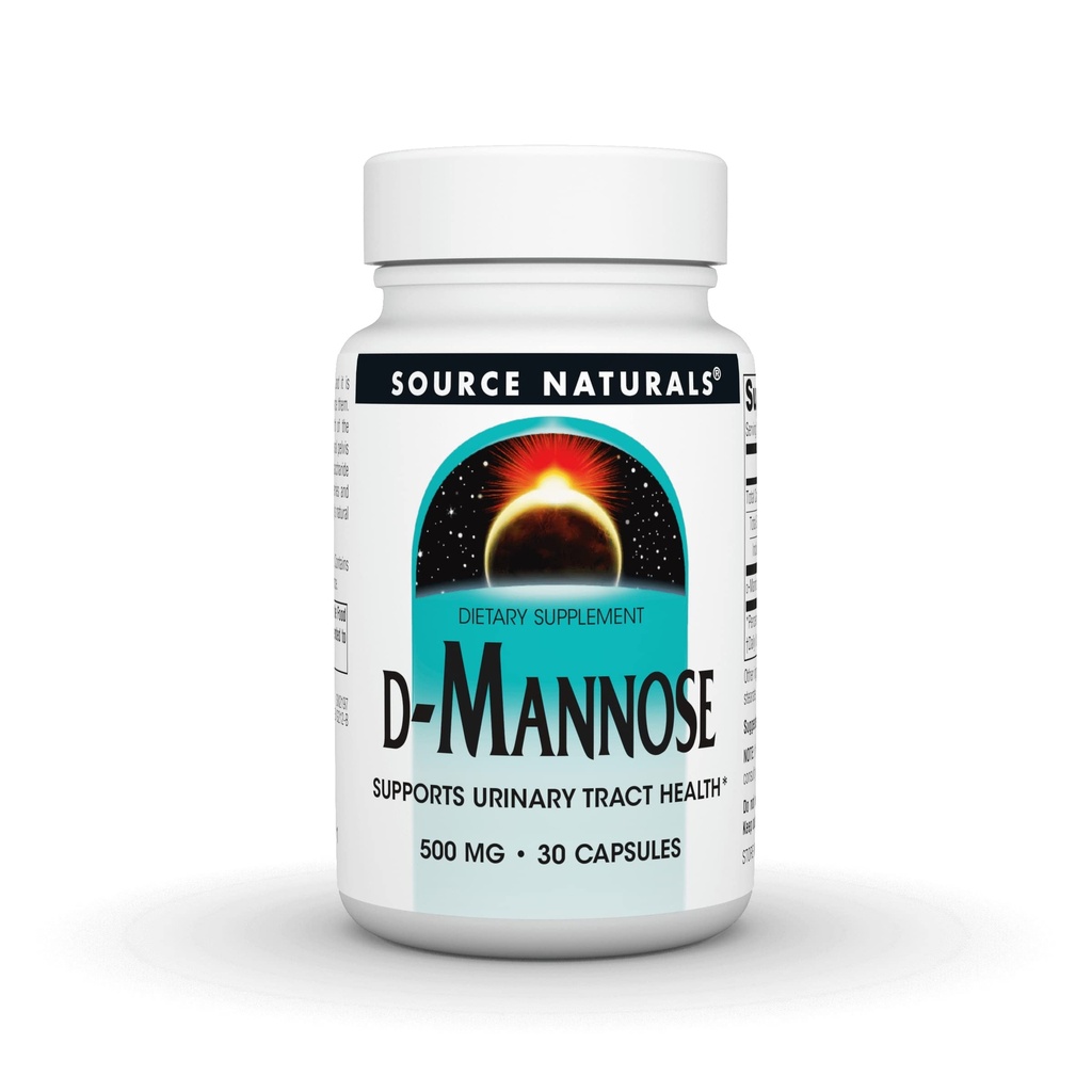 Fuente Naturales D-Mannose, Potent Urinary Tract &amp; Bladder Health Support*, 500mg - 30 cápsulas