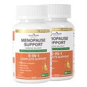 Suplementos de la menopausia para mujeres Menopause Probiotics Relief,Vitamin D3 &amp; B6,Soporta Flashes calientes, Sudaderas nocturnas, Bloating & Gut Health with Black Cohosh, Collagen  durable 180 Veggie Caps