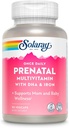 SOLARAY Una vez Multivitaminas prenatales diarias con DHA & Hierro, Vitaminas prenatales y Minerales para Madres embarazadas, Easy Morning Herbal Blend & Whole Food Base, Lab Verified, 90 Servings, 90 VegCaps