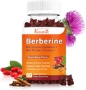 1500mg Berberine Gummies, High Potency Berberine Supplement with Ceylon Cinnamon Gummies, Turmeric, Magnesium, Sugar Gratis, No Gluten-Free - Mixed Berry Flavored 60 Gummies
