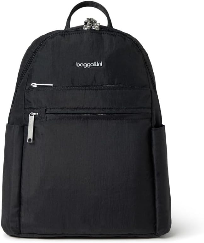 Securtex® Antirrobo Vacation Travel Backpack 10x13" Slash-Resistant Nylon Daypack w/RFID, Black