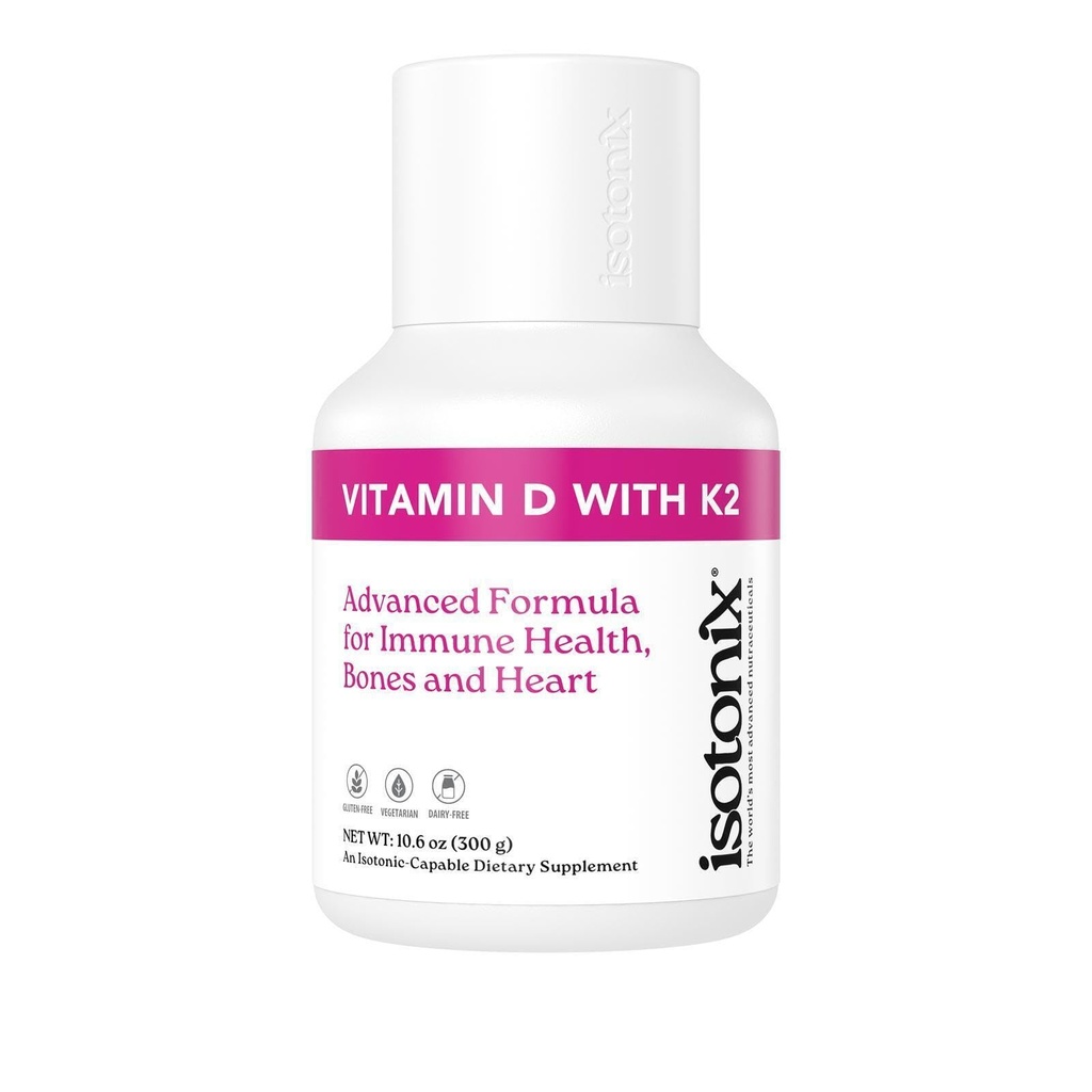 Isotonix Vitamina D con K2, promueve la densidad mineral ósea normal, promueve las arterias sanas, ayuda a mantener la salud ósea, apoya la salud inmunitaria, la América del mercado (90 servicios)