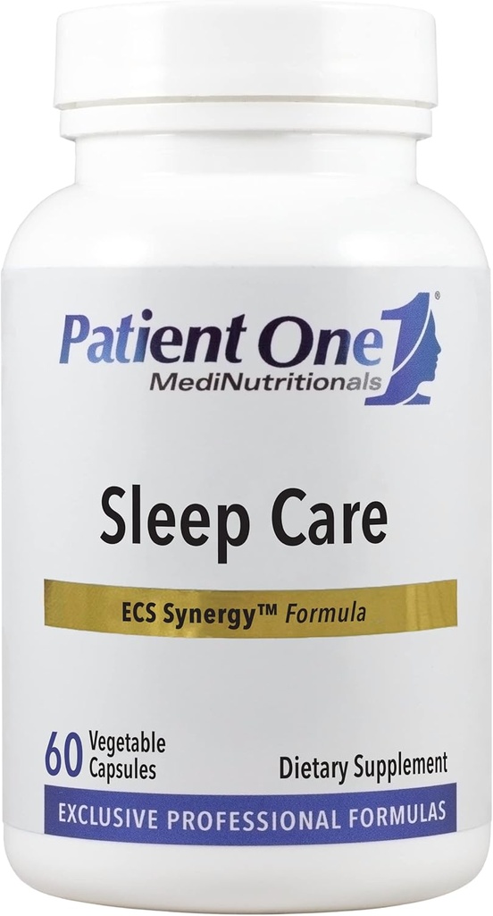 Pacientes One Sleep Care tóxico Suplemento para apoyar la transición al sueño y el sueño resentido* Silencioso con manzanilla, valeriana, melatonina y más tóxico 60 cápsulas