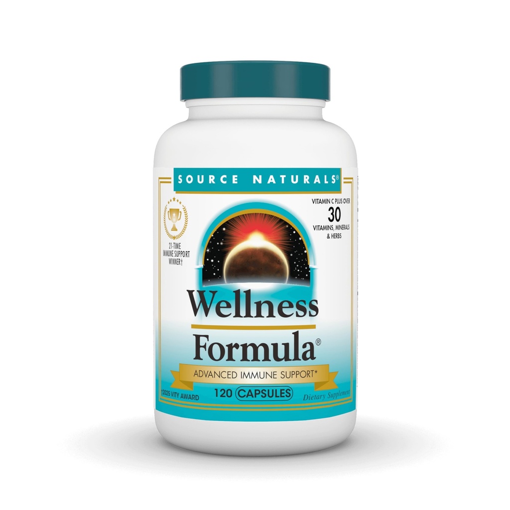 Fuente Natural Wellness Fórmula, Advanced Immune Support*, Bio-Alineados Vitaminas " Herbal Defense - Immune System Support Suplemento " Immunity Booster - 120 Capsules