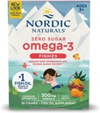 Nordic Naturals Nordic Omega-3 Fishies, Tutti Frutti - 36 Fishies - 300 mg Total Omega-3 con EPA & DHA - Healthy Brain, Mood, Vision & Immune System - Non-GMO - 36 Serviciones