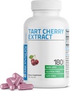 Bronson Tart Cherry Extracto 2500 mg Cápsulas vegetarianas con antioxidantes y Flavonoides Non-GMO, 180 Con