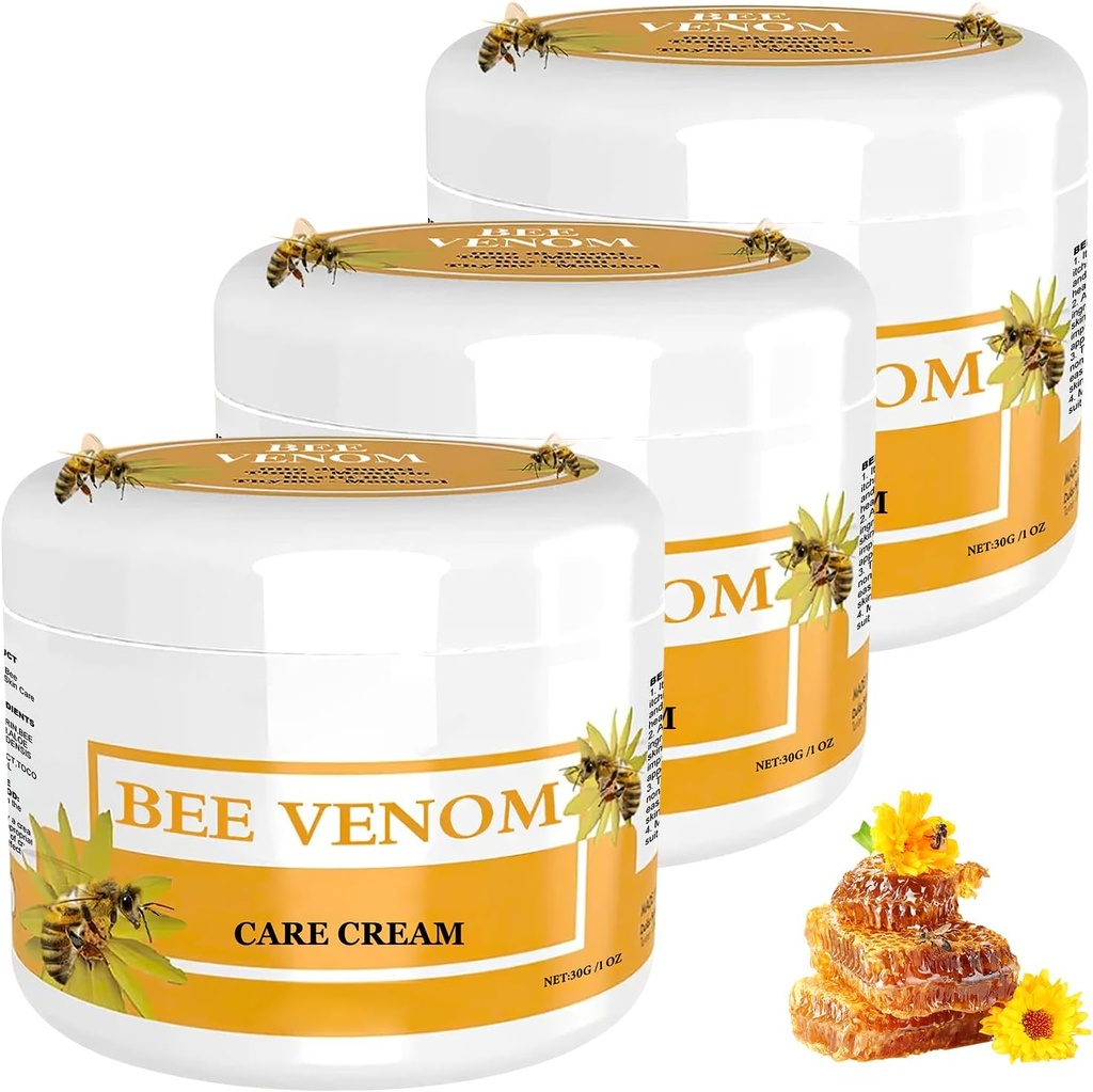 Crema de corrección del veneno de abeja - 3 botellas para todos los tipos de piel, cuidado profesional de la piel