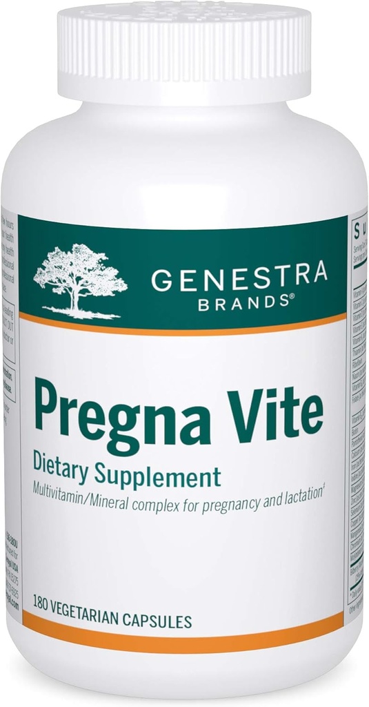 Marcas de Genestra Embarazo Vite ← Soporta Embarazo saludable con ácido fólico, vitamina D e hierro