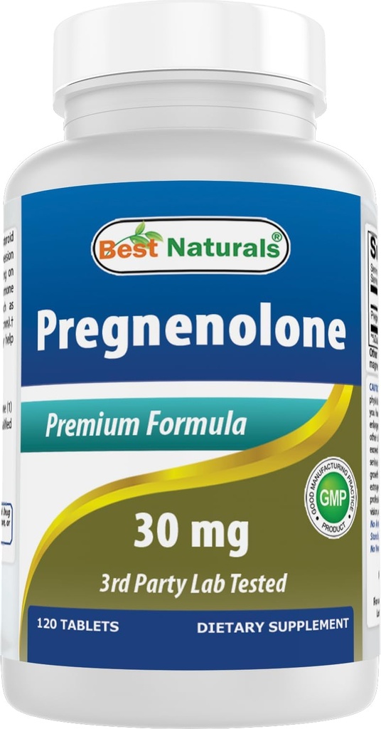 Mejores Naturales Pregnenolona 30 Mg Tablets, 120 Cuenta