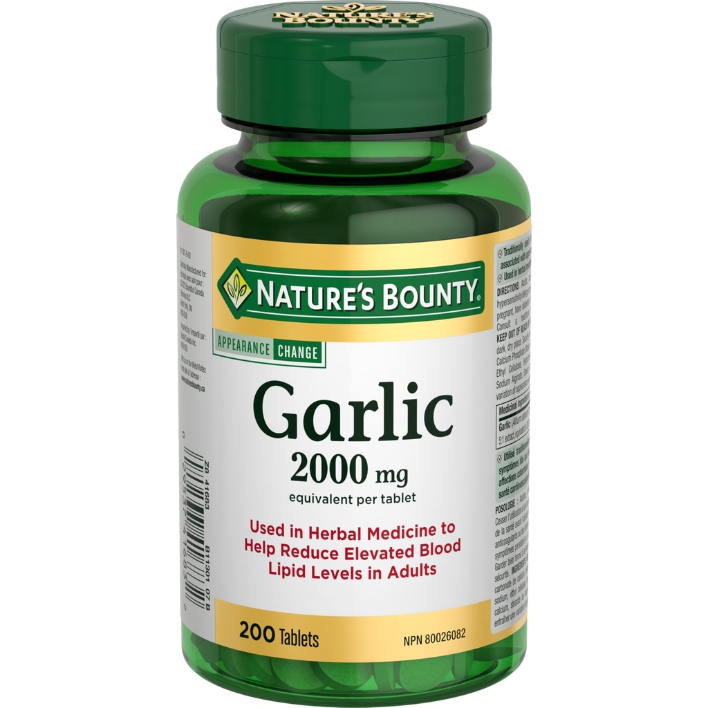 Ajo rebote de la naturaleza 2000mg, 200 Tablets