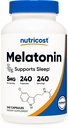 Nutricost Melatonin 5mg, 240 Capsules - 5mg Por Serving, Non-GMO, Gluten Free