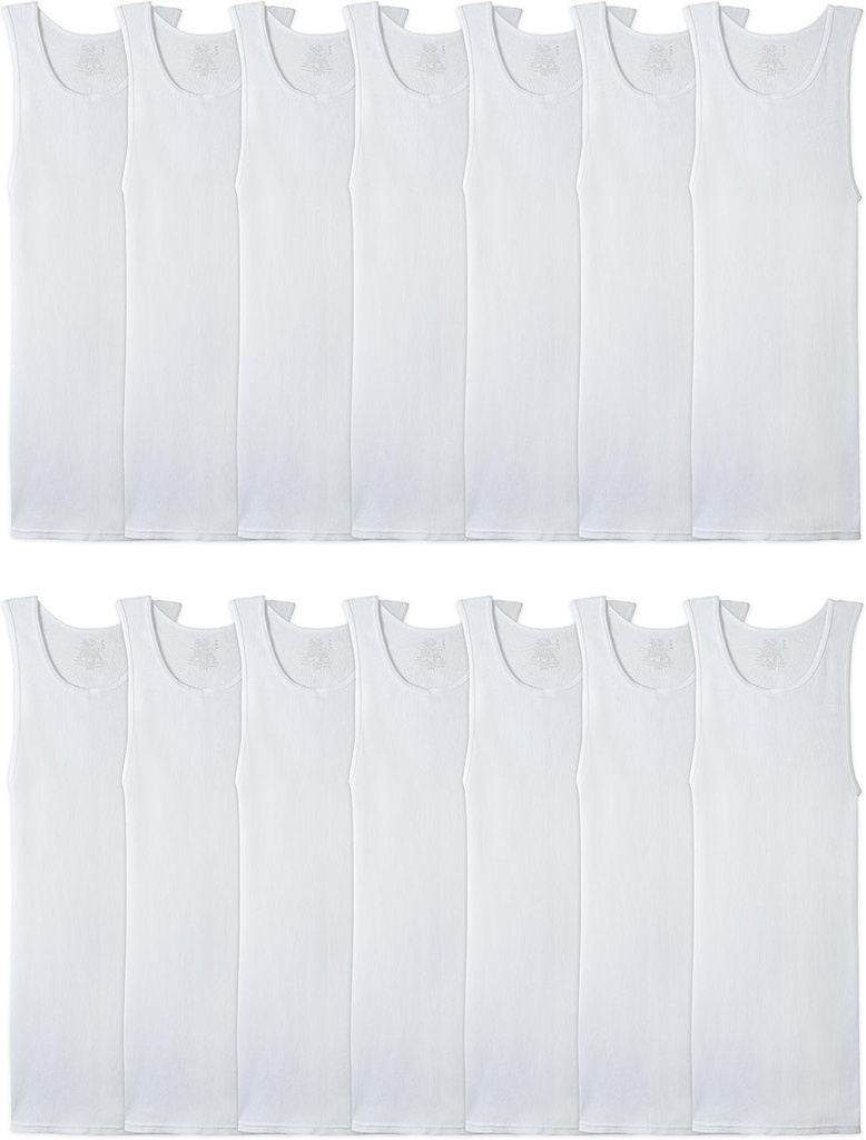 Fruto del Loom Men's Sleeveless Tag Free Moisture Wicking Tank A-Shirt