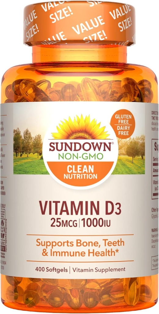 Vitamina D3, 400 Softgels
