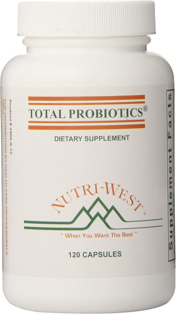 nutri-oeste Probióticos totales 120 cápsulas, 2.4 onzas