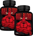 Booster de testosterona de sangre del toro ONL Suplemento de testosterona para resistencia y resistencia - Booster de prueba con Maca Root, Horny Goat Weed & Tongkat Ali - 120 Capsules (2-Pack)