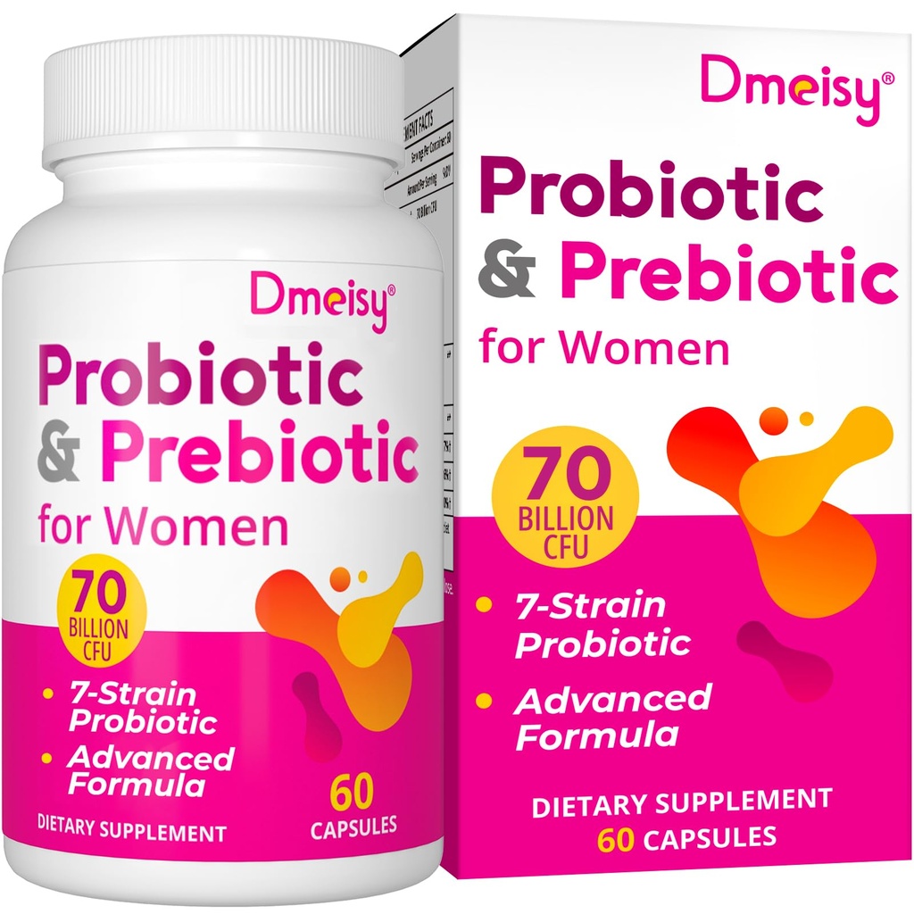 Probióticos vaginales, 70 Probióticos CFU de billón para mujeres, 13-en-1 Mujeres Probióticos " Prebióticos orgánicos para Vaginal, orina, pH Balance, Immune, Gut " Digestivo, Salud de Bloating - 2 meses Suministro