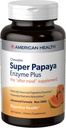 American Health Super Papaya Enzyme Plus - 180 Chewable Tablets - El suplemento después de la comida - No GMO - 60 servicios