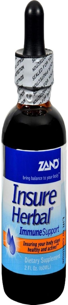 ZAND Insure Immune Support ← Herbal Liquid Echinacea Suplemento  durable with Elderberry, Chamomile, Ginger & Valerian (2oz)