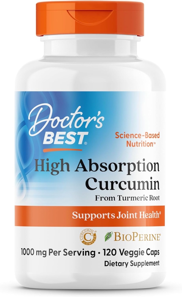Médicos mejor alta absorción Curcumina de Turmeric Root, apoya la salud conjunta, no GMO, libre de gluten, soy libre, vegano 120 cápsulas