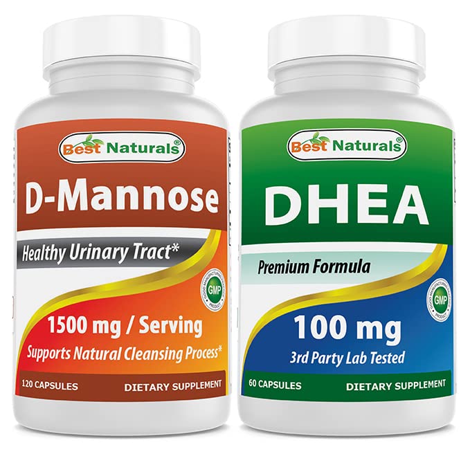 Mejores Naturales D-Mannose 1500mg &amp; DHEA 100mg