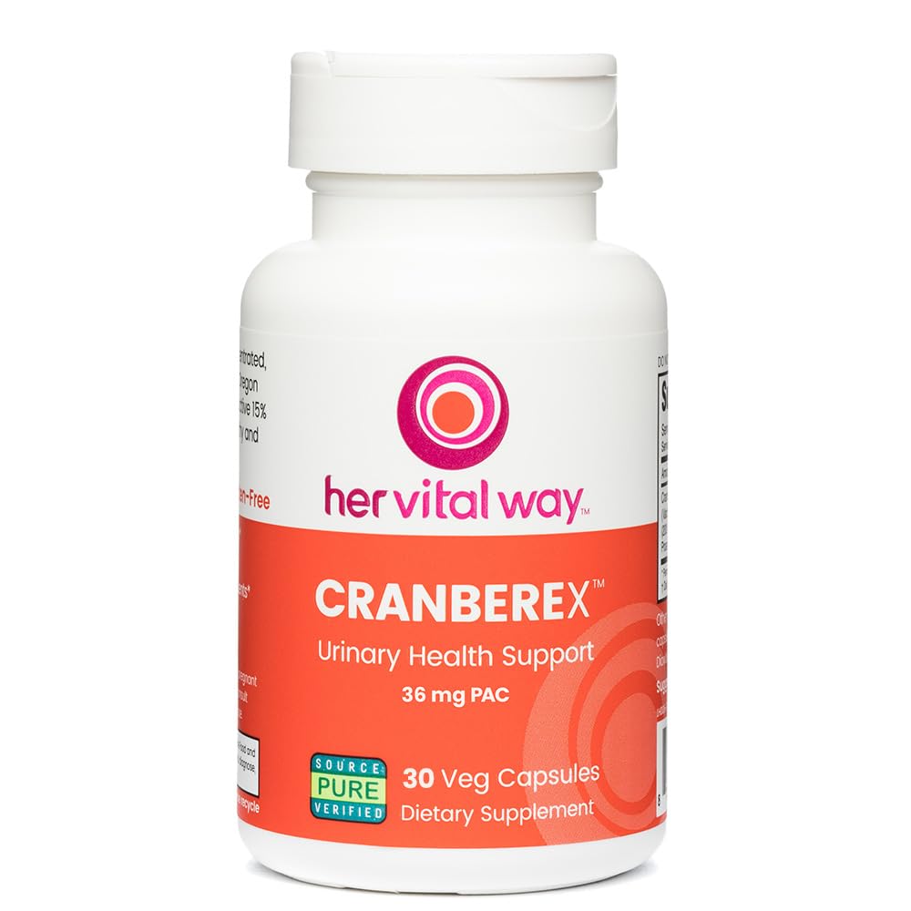 Cranberex - Píldoras de arándano para mujeres y hombres - Suplemento de arándano con 36 mg de PAC - Cápsulas de extracción de arándano para la salud y cuidado de los riñones del tracto urinario - 30 cápsulas de avena