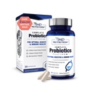 1MD Nutrición Probióticos Completos Platinum - w / Prebióticos y Probióticos para la Salud Digestiva - Suplemento Probiótico para Hombres Mujeres - Más de 50 Billones Live CFU 11 Strains Dairy-Free - 30 Caps