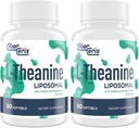 Liposomal L-Theanine 500mg, Complejo con GABA 200mg & Magnesium 100mg, Suplemento Extra Strength para la calma, la relajación " Focus, Gluten Free - 120 Capsules