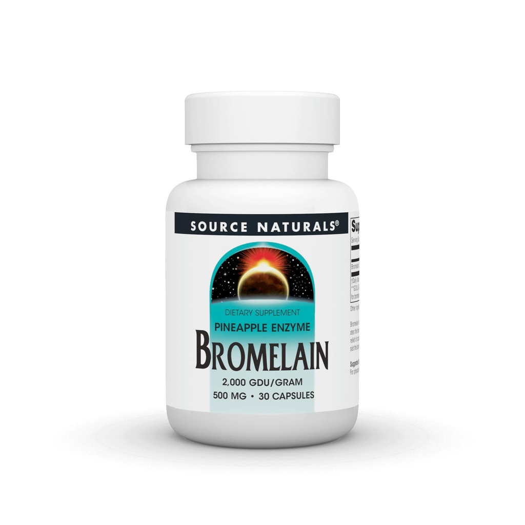Fuente Naturales Pineapple Enzyme Bromelain - 2.000 GDU/GRAM - 500mg - 30 cápsulas