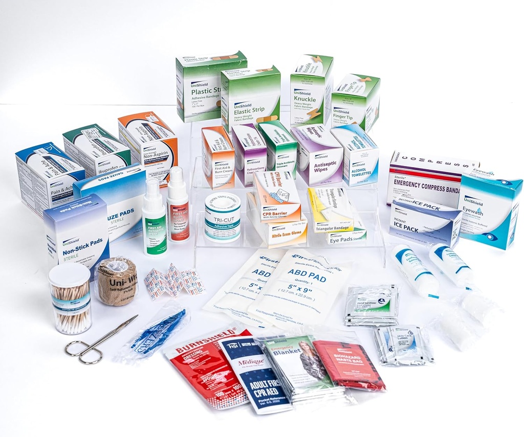 Clase-A Primera Ayuda Rellena Medicamentos Sin Gabinete TENIDO Medicamentos Esenciales para la Preparación de Emergencia TENIDO Asegurar la Confiabilidad Larga-Última Exceeds OSHA/Ansi Z308.1 2015, Más de 900 piezas