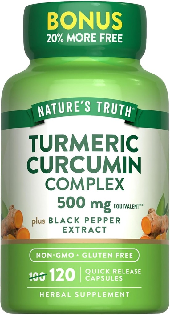 Verdad Turmeric Curcumin Complex 500 mg Plus Black Pepper Extract, 12... - Comprar Packs y Guardar (Pack of 2)