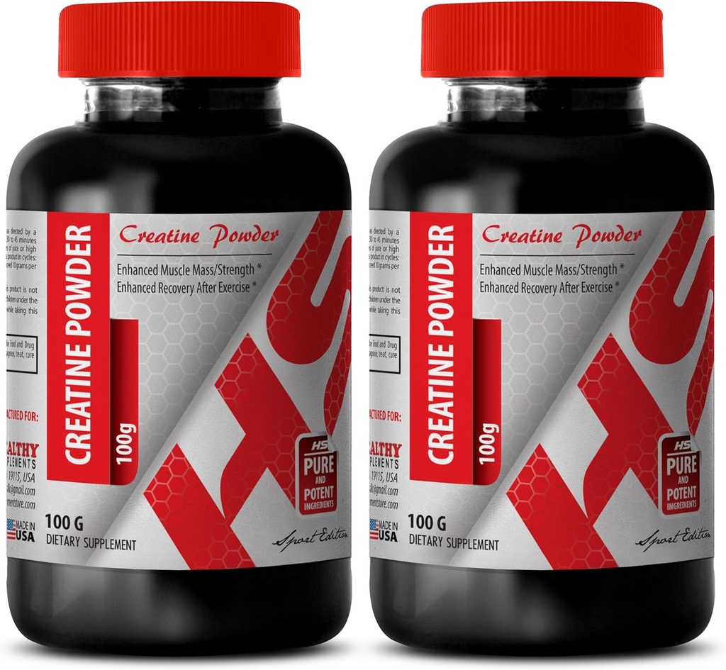 Constructor de cuerpo Polvo - CREATINE Powder 100G - Creatine Build Muscle - 2 Botella (Powder)