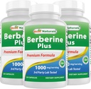 Best Naturals Berberine Plus 1000 mg/Serving 120 Capsules (120 Conde (Pack of 3))
