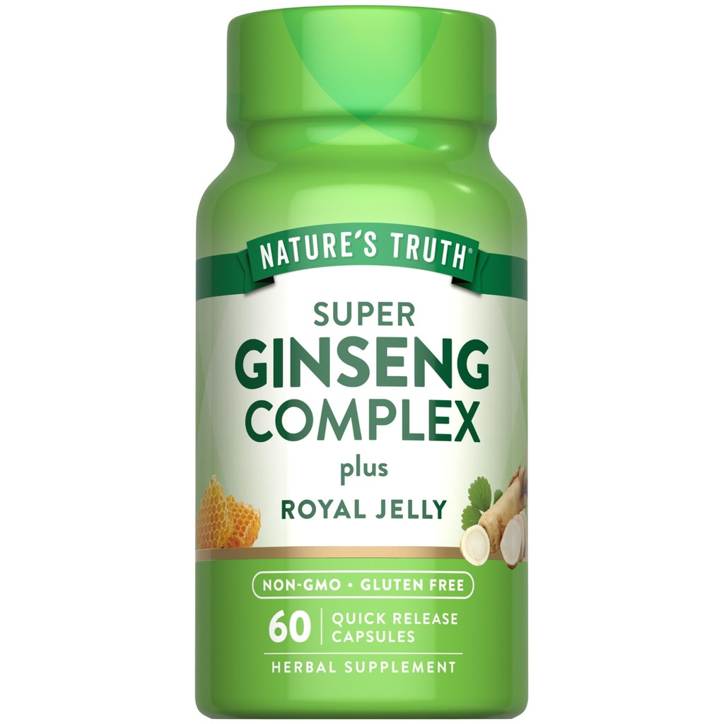 Complejo Super Ginseng de la Verdad de la Naturaleza ← 60 Capsules Silencio con la jalea real