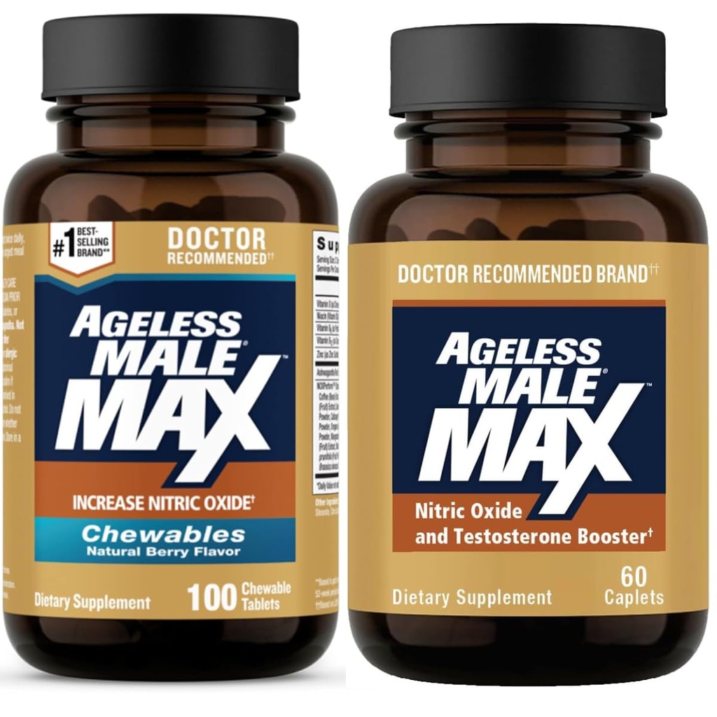 Booster de óxido nítrico masculino sin edad y Booster de testosterona para hombres