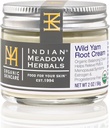Herbals Wild Yam Root Cream (2oz) - USDA Certified Organic Balancing Cream for PMS & Menopause Relief - Estrogen & Progesterone-Free. Hecha a mano Por Estados Unidos. Operada por mujeres Desde 1994.