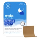 Wellbeing Nutrition Melts Restful Sleep Aid ← Melatonina basada en plantas 10mg para dormir mejor con manzanilla, Tagara, L-Theanine ← No-Adictivo Sleep-Aid, Safe, Natural, 30 Oral Strips