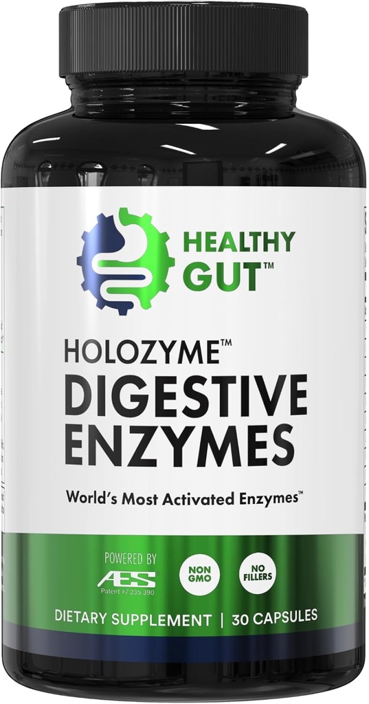 HoloZyme Max Strength Digestive Enzymes ¦ Prevents Bloating, Gas, " Indigestion w/Protease, Amylase, Lipase, Lactase, and More ← 15 Servings (Sample Bottle)