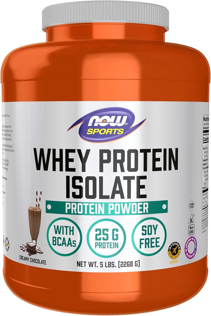 [BRSWIY32BQIRWETY] AHORA Foods Sports Nutrition, Whey Protein Isolate, 25 G Con BCAAs, Creamy Chocolate Powder, 5 libras