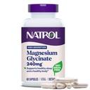 Natrol Magnesio Glycinate Suplementos 240 mg - Absorción alta - Magnesio calma Glycinate para dormir - 60 cápsulas, 30 días de suministro