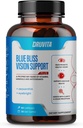 Blue Bliss Vision Support - Vitaminas Oculares con Lutein, Biotin, Bilberry y Zeaxanthin - Suplemento Vitamina para Visión Salud y Preservación para Adultos Seniors 60 Veggie Capsules 30 Day Supply