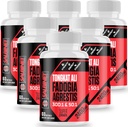 2400mg Fadogia Agrestis Tongkat Ali Suplementos - Testado de terceros - 1400mg Fadogia Agrestis & 1000mg Tongkat Ali, fuerza máxima, masa muscular & rendimiento deportivo, 6 paquetes