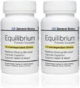 Equilibrio Probiótico Suplemento con Prebiótico - Daily Time Release - 60 Cápsulas fáciles de absorber - Conteo más alto de Strain en el mundo - 2 Botellas