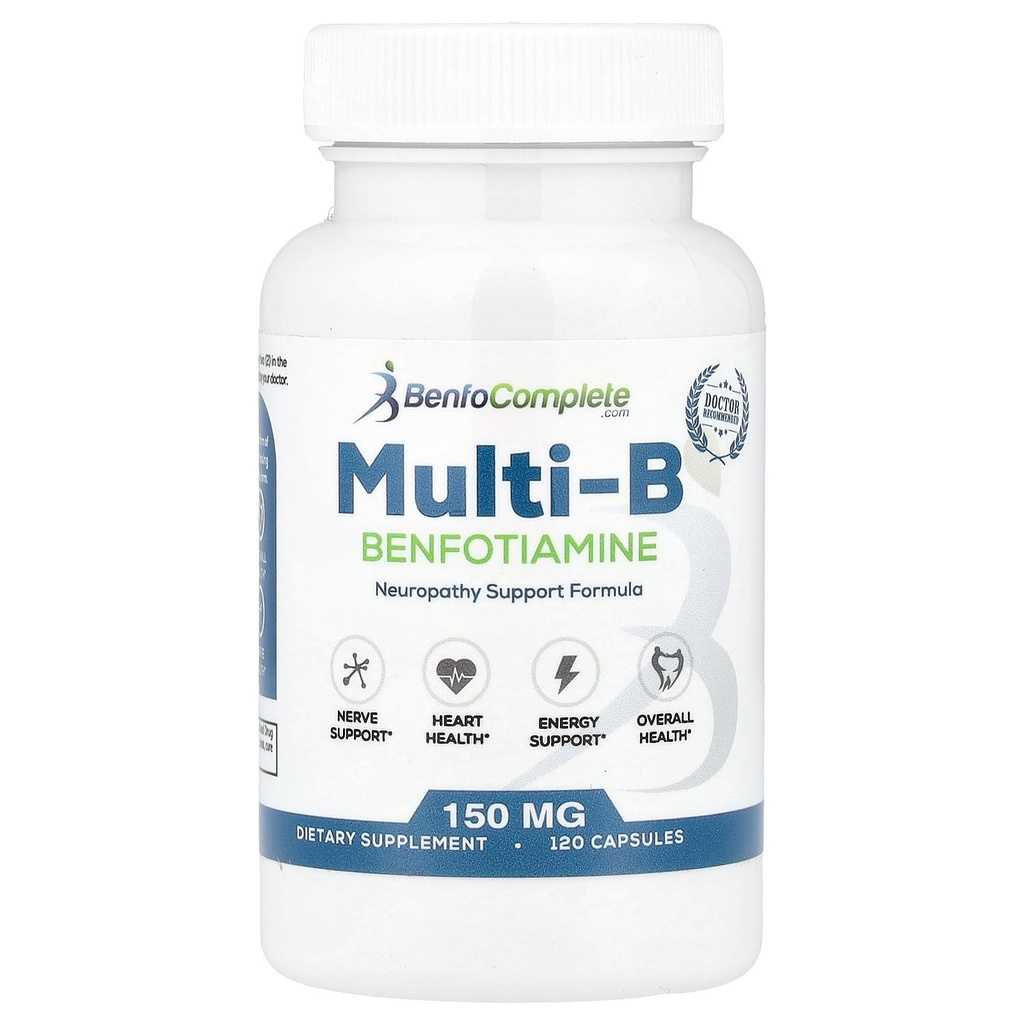 Benfotiamine Inc, Multi-B Neuropatía Soporte Fórmula, 150 mg, 120 cápsulas (1)