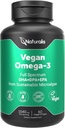 Vegan Omega 3 DHA, EPA & DPA de Algae ← Vegan Society Certified, Sustainably Sourced, True Full Spectrum ← 60 Veggie Softgels (Carrageenan Free)